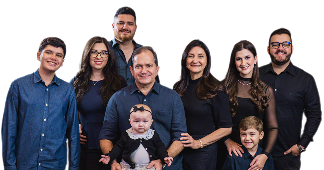 Edson Albertassi com sua família